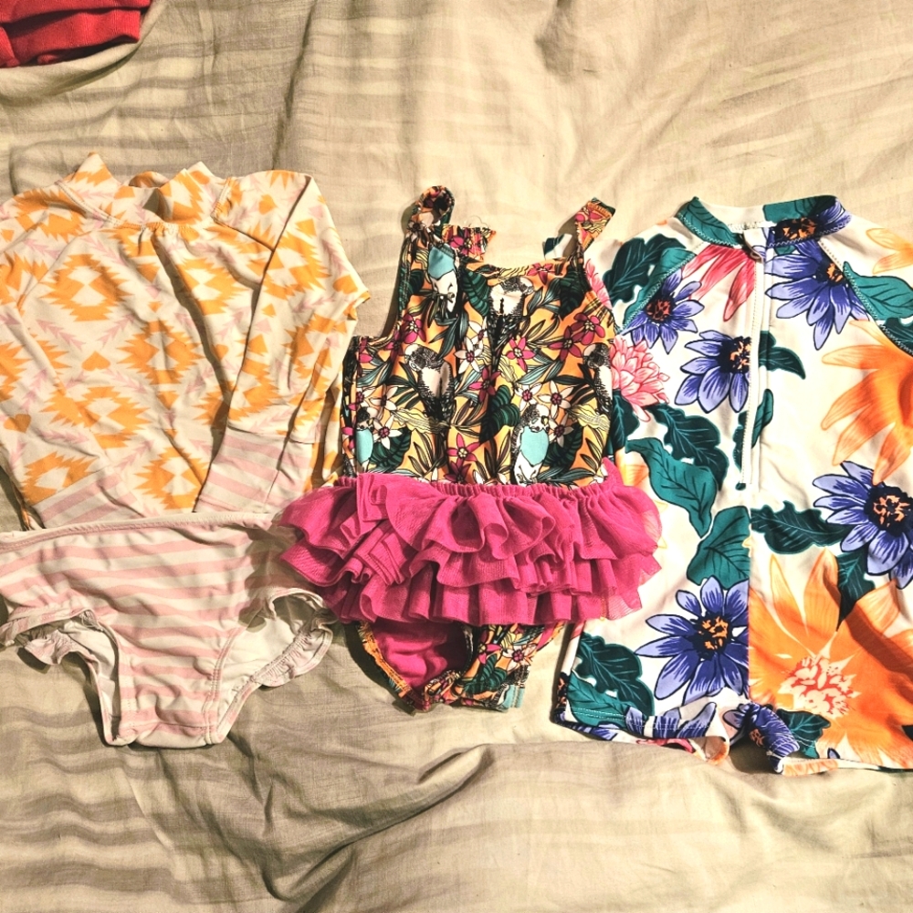 18-24mos Infant/Toddler Girls Bathing Suits (bundle of 3)